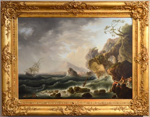 Coast In The Storm And Shipwreck - Claude Joseph Vernet&#039;s Workshop